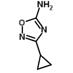 结构式 CAS# 302842-68-8, 3-环丙基-1,2,4-恶二唑-5-胺