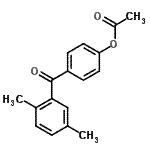 structure of CAS# 303098-84-2, 4-(2,5-Dimethylbenzoyl)Phenyl Acetate;4-Acetoxy-2',5'-dimethylbenzophenone