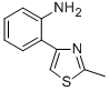 structure of CAS# 305811-38-5, 2-(2-Methyl-1,3-Thiazol-4-Yl)Aniline;2-(2-METHYL-1,3-THIAZOL-4-YL)ANILINE