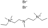 structure of CAS# 306-53-6, Azamethonium Bromide;Ethyl-[2-[2-(Ethyl-Dimethyl-Ammonio)Ethyl-Methyl-Amino]Ethyl]-Dimethyl-Ammonium Dibromide;Ethyl-[2-[2-(Ethyl-Dimethylammonio)Ethyl-Methylamino]Ethyl]-Dimethylammonium Dibromide;Ethyl-[2-[2-(Ethyl-Dimethyl-Azaniumyl)Ethyl-Methyl-Amino]Ethyl]-Dimethyl-Azanium Dibromide