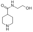 structure of CAS# 30672-46-9, Piperidine-3-Carboxylic Acid (3-Hydroxy-Propyl)-Amide;N-(2-Hydroxyethyl)-4-Piperidinecarboxamide;N-(2-Hydroxyethyl)Isonipecotamide;Bbv-005527