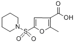 structure of CAS# 306936-38-9, 2-Methyl-5-(Piperidinosulfonyl)-3-Furoic Acid;2-METHYL-5-(1-PIPERIDINYLSULPHONYL)FURAN-3-CARBOXYLIC ACID;2-Methyl-5-(Piperidin-1-Ylsulphonyl)-3-Furoic Acid 95%;2-METHYL-5-(PIPERIDINOSULFONYL)-3-FUROIC ACID