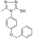 结构式 CAS# 306936-82-3, 4-[4-(苄氧基)苯基]-5-甲基-4H-1,2,4-三唑-3-硫醇