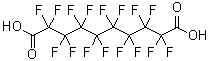 structure of CAS# 307-78-8, Hexadecafluorosebacic Acid;2,2,3,3,4,4,5,5,6,6,7,7,8,8,9,9-Hexadecafluorosebacic Acid;406619_Aldrich;Hexadecafluorodecanedioic Acid