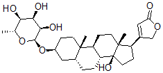 CAS#: 3080-19-1， 4-[(3S,5R,8R,9S,10S,13R,14S,17R)-14-Hydroxy-10,13-Dimethyl-3-[(2S,3R,4R,5S,6R)-3,4,5-Trihydroxy-6-Methyloxan-2-Yl]Oxy-1,2,3,4,5,6,7,8,9,11,12,15,16,17-Tetradecahydrocyclopenta[a]Phenanthren-17-Yl]-5H-Furan-2-One