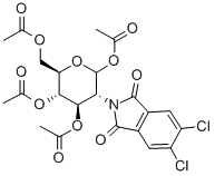 structure of CAS# 308796-43-2, 2-Deoxy-2-(4,5-dichlorophthalimido)-D-glucopyranose 1,3,4,6-tetraacetate;2-DEOXY-2-(4,5-DICHLOROPHTHALIMIDO)D-GLU CO-PYRANOSETETRAACETATE, 95%(ALPHA/BETA;1,3,4,6-Tetra-O-Acetyl-2-Deoxy-2-(4,5-Dichlorophthalimido)-D-Glucopyranose;2-DEOXY-2-(4 5-DICHLOROPHTHALIMIDO)D-GL&