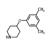 structure of CAS# 308831-00-7, 4-(3,5-Dimethylphenoxy)Piperidine;4-(3,5-DIMETHYLPHENOXY)PIPERIDINE