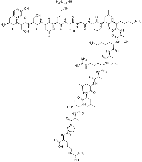 CAS#: 309245-24-7， L-Tyrosyl-L-seryl-L-seryl-L-a-aspartyl-L-arginyl-L-seryl-L-alanyl-L-leucyl-L-leucyl-L-lysyl-L-seryl-L-lysyl-L-leucyl-L-arginyl-L-alanyl-L-leucyl-L-leucyl-L-threonyl-L-alanyl-L-prolyl-L-Arginine