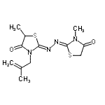 CAS#: 31209-24-2， (2Z)-5-Methyl-2-[(2Z)-(3-Methyl-4-Oxo-1,3-Thiazolidin-2-Ylidene)Hydrazono]-3-(2-Methyl-2-Propen-1-Yl)-1,3-Thiazolidin-4-One