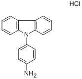 structure of CAS# 312700-07-5, 9-(4-Aminophenyl)Carbazole Hydrochloride;4-(9H-CARBAZOL-9-YL)ANILINE HYDROCHLORIDE;9-(4-AMINOPHENYL)CARBAZOLE HYDROCHLORIDE;9-(4-Aminophenyl)Carbazolehcl