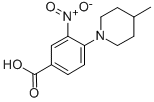 structure of CAS# 312921-75-8, 4-(4-Methyl-Piperidin-1-Yl)-3-Nitro-Benzoic Acid;1-(4-Carboxy-2-Nitrophenyl)-4-Methylpiperidine, 5-Carboxy-2-(4-Methylpiperidin-1-Yl)Nitrobenzene;4-(4-Methylpiperidin-1-Yl)-3-Nitrobenzoic Acid(SALTDATA: FREE);4-(4-METHYL-PIPERIDIN-1-YL)-3-NITRO-BENZOIC ACID