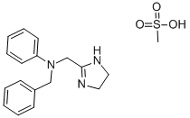 结构式 CAS# 3131-32-6, 安他唑啉甲烷磺酸盐