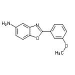 structure of CAS# 313527-38-7, 2-(3-Methoxyphenyl)-1,3-Benzoxazol-5-Amine;2-(3-methoxyphenyl)benzo[d]oxazol-5-amine;2-(3-Methoxy-phenyl)-benzooxazol-5-ylamine;2-(3-methoxyphenyl)benzoxazole-5-ylamine