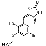 CAS#: 313530-35-7， (5E)-5-(5-Bromo-3-Ethoxy-2-Hydroxybenzylidene)-1,3-Thiazolidine-2,4-Dione