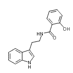 结构式 CAS# 31384-98-2, 2-羟基-N-[2-(1H-吲哚-3-基)乙基]苯甲酰胺
