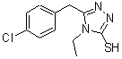 structure of CAS# 31405-23-9, 5-(4-Chlorobenzyl)-4-Ethyl-4H-1,2,4-Triazole-3-Thiol;5-(4-Chlorobenzyl)-4-ethyl-4H-1,2,4-triazole-3-thiol;5-[(4-chlorophenyl)methyl]-4-ethyl-1,2,4-triazole-3-thiol;MFCD03900745