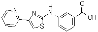 结构式 CAS# 315702-87-5, 3-(4-吡啶-2-基-噻唑-2-基氨基)-苯甲酸