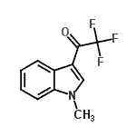 structure of CAS# 318-54-7, 2,2,2-Trifluoro-1-(1-Methyl-1H-Indol-3-Yl)Ethanone;1-Methyl-3-(trifluoroacetyl)-1H-indole;1-Methylindole, 3-trifluoroacetyl-;2,2,2-trifluoro-1-(1-methyl-1H-indol-3-yl)-1-ethanone