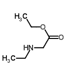 结构式 CAS# 3183-20-8, 乙基N-乙基甘氨酸酯