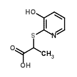 CAS#: 32002-81-6， 2-[(3-Hydroxy-2-Pyridinyl)Sulfanyl]Propanoic Acid