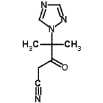 structure of CAS# 320420-58-4, 4-Methyl-3-Oxo-4-(1H-1,2,4-Triazol-1-Yl)Pentanenitrile;4-methyl-3-oxo-4-(1H-1,2,4-triazol-1-yl)pentanenitrile;MFCD00202122;ZINC01397207
