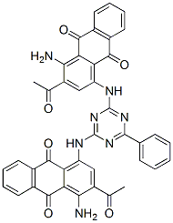 CAS#: 32220-82-9， 1,1'-[(6-Phenyl-1,3,5-Triazine-2,4-Diyl)Diimino]Bis[3-Acetyl-4-Aminoanthraquinone]