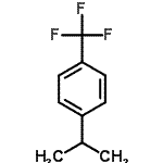 structure of CAS# 32445-99-1, 1-Isopropyl-4-(Trifluoromethyl)Benzene;1-Isopropyl-4-(trifluoromethyl)benzene #;4-Isopropylbenzotrifluoride;MFCD00190107