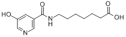 结构式 CAS# 325970-23-8, 7-[(5-羟基吡啶-3-羰基)氨基]庚酸