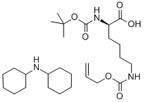 structure of CAS# 327156-94-5, Boc-D-Lys(Alloc)-OH dicyclohexylamine salt