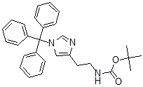 structure of CAS# 327160-17-8, 2-[1-(Triphenylmethyl)-1H-imidazol-4-yl]ethyl]-carbamic Acid tert-butyl Ester