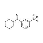 structure of CAS# 3277-77-8, Cyclohexyl[3-(Trifluoromethyl)Phenyl]Methanone;Cyclohexyl 3-trifluoromethylphenyl ketone