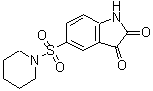结构式 CAS# 329905-79-5, 5-(1-哌啶基磺酰基)-1H-吲哚-2,3-二酮