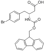 结构式 CAS# 331763-76-9, 芴甲氧羰基-(R)-3-氨基-4-(4-溴-苯基)-丁酸