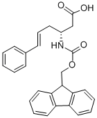 structure of CAS# 332064-75-2, Fmoc-(R)-3-Amino-(6-Phenyl)-5-Hexenoic Acid;5-Hexenoic  Acid,  3-[[(9H-Fluoren-9-Ylmethoxy)Carbonyl]Amino]-6-Phenyl-,  (3R)-;N-(9-FLUORENYLMETHOXYCARBONYL)-(R)-3-AMINO-(6-PHENYL)-5-HEXENOIC ACID;FMOC-(R)-3-AMINO-(6-PHENYL)-5-HEXENOIC ACID