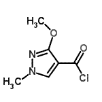 structure of CAS# 332070-70-9, 3-Methoxy-1-Methyl-1H-Pyrazole-4-Carbonyl Chloride;3-methoxy-1-methyl-1H-pyrazole-4-carbonyl chloride