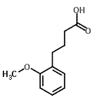 structure of CAS# 33209-75-5, 4-(2-Methoxyphenyl)Butanoic Acid;4-(2-methoxyphenyl)butanoic acid;4-(2-Methoxy-phenyl)-butyric acid;MFCD00796491