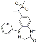 CAS#: 33211-51-7， N-Methyl-N-(1-Methyl-2-Oxo-5-Phenyl-3H-1,4-Benzodiazepin-7-Yl)Methanesulfonamide