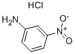 structure of CAS# 33240-96-9, 3-Nitroaniline Hydrochloride;(3-Nitrophenyl)Ammonium Chloride;3-Nitroaniline Hydrochloride;3-Nitroanilinium Chloride