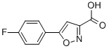 structure of CAS# 33282-24-5, 5-(4-Fluoro-Phenyl)-Isoxazole-3-Carboxylic Acid;5-(4-Fluorophenyl)Isoxazole-3-Carboxylate;5-(4-Fluorophenyl)-3-Isoxazolecarboxylate;Zinc00818990