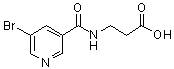 structure of CAS# 332874-04-1, 3-[(5-Bromopyridine-3-Carbonyl)Amino]Propionic acid;3-[[(5-Bromo-3-Pyridyl)-Oxomethyl]Amino]Propanoate;3-[(5-Bromopyridine-3-Carbonyl)Amino]Propionate;3-[(5-Bromopyridin-3-Yl)Carbonylamino]Propanoate
