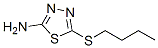 structure of CAS# 33313-06-3, 5-Butylsulfanyl-[1,3,4]Thiadiazol-2-Ylamine;5-BUTYLSULFANYL-[1,3,4]THIADIAZOL-2-YLAMINE;1,3,4-Thiadiazol-2-Amine, 5-(Butylthio)-;5-(BUTYLTHIO)-1,3,4-THIADIAZOL-2-AMINE