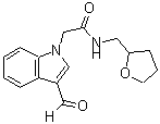 结构式 CAS# 333750-65-5, 2-(3-甲酰基-吲哚-1-基)-N-(四氢-呋喃-2-基甲基)-乙酰胺