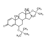 structure of CAS# 33526-41-9, 17-Methyl-6,17-Bis[(Trimethylsilyl)Oxy]Androsta-1,4-Dien-3-One;17-Methyl<wbr>-6,17-bis<wbr>[(trimeth<wbr>ylsilyl)o<wbr>xy]andros<wbr>ta-1,4-di<wbr>en-3-one;17-Methyl<wbr>-6,17-bis<wbr>[(trimeth<wbr>ylsilyl)o<wbr>xy]andros<wbr>ta-1,4-di<wbr>en-3-one,<wbr> (6β,17β)-;17α-Methy<wbr>l-6β,17β-<wbr>dihydroxy<wbr>-1,4-andr<wbr>ostadien-<wbr>3-one, bi<wbr>s(trimeth<wbr>ylsilyl)