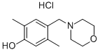 结构式 CAS# 33625-43-3, 2,5-二甲基-4-(吗啉基甲基)苯酚盐酸盐