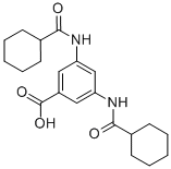 结构式 CAS# 337501-82-3, 3,5-二-(环己烷羰基-氨基)-苯甲酸
