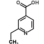 structure of CAS# 3376-96-3, 2-Ethylisonicotinic Acid;2-ethylisonicotinic acid;2-ethylpyridine-4-carboxylic acid;4-pyridinecarboxylic acid, 2-ethyl-