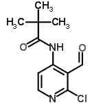 structure of CAS# 338452-91-8, N-(2-Chloro-3-Formyl-4-Pyridinyl)-2,2-Dimethylpropanamide;MFCD09965905;N-(2-Chloro-3-formylpyridin-4-yl)pivalamide