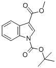 structure of CAS# 338760-26-2, Indole-1,3-Dicarboxylic Acid 1-Tert-Butyl Ester 3-Methyl Ester;1H-Indole-1,3-Dicarboxylic Acid, 1-(1,1-Dimethylethyl) 3-Methyl Ester;INDOLE-1,3-DICARBOXYLIC ACID 1-TERT-BUTYL ESTER 3-METHYL ESTER;METHYL 1-BOC-1H-INDOLE-3-CARBOXYLATE