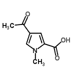 structure of CAS# 339011-93-7, 4-Acetyl-1-Methyl-1H-Pyrrole-2-Carboxylic Acid;4-Acetyl-1-methyl-1H-pyrrole-2-carboxylic acid;4-Acetyl-1-methyl-1H-pyrrole-2-carboxylicacid;4-acetyl-1-methylpyrrole-2-carboxylic acid