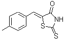 结构式 CAS# 33992-80-2, (5Z)-5-(4-甲基苄亚基)-2-硫代-1,3-噻唑烷-4-酮